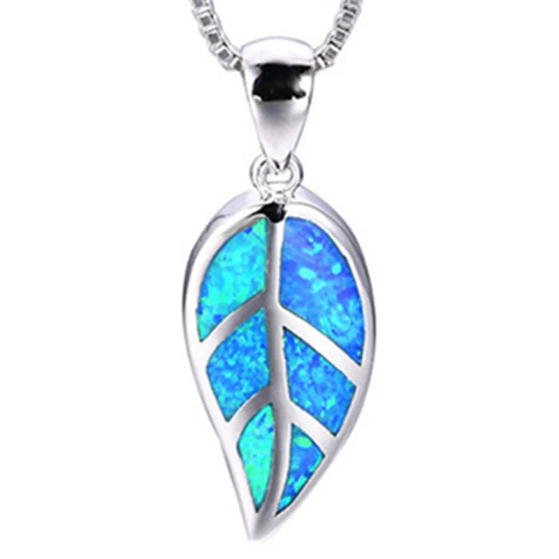 Blue Imitation Opal Sea Turtle Necklace