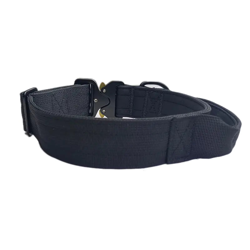 Adjustable Nylon Tactical Dog Collar and Leash