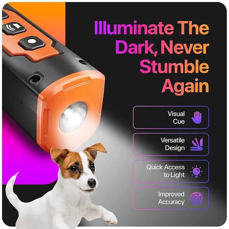 Rechargeable Dog Anti-Bark Deterrent Device With LED Flashlight