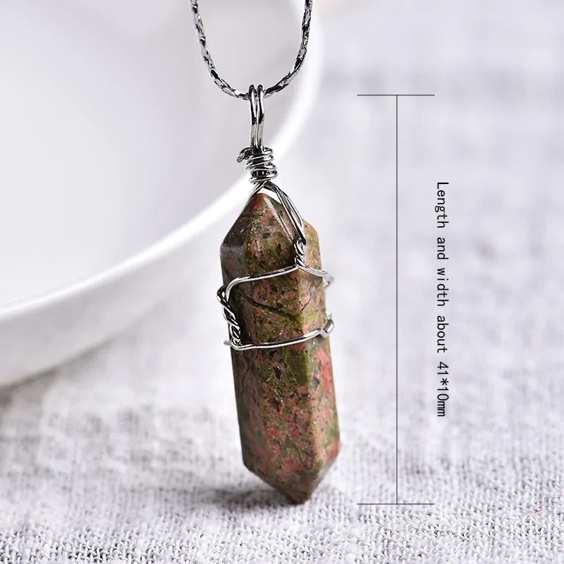 Natural Amethyst Crystal Point Pendant: DIY Jewelry Gift