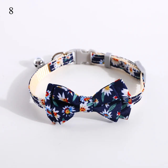 Plaid Print Pet Bow Tie Collar