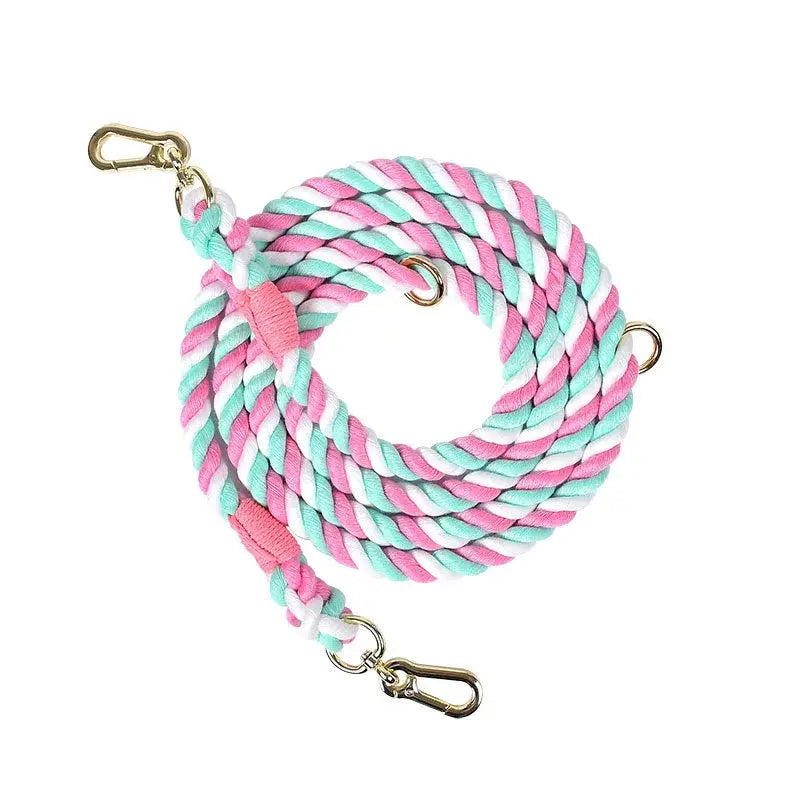 Handmade Braided Cotton Rope Dog Leash