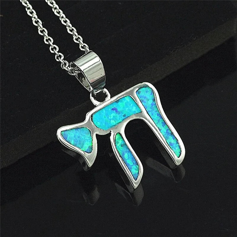 Blue Imitation Opal Sea Turtle Necklace